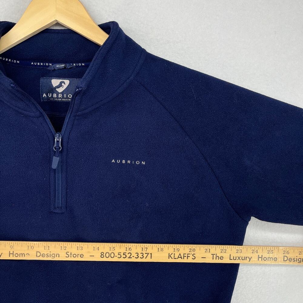AUBRION Fleece Womens 2X Shires Restore 1/2 Zip Pullover Equestrian Ink Blue - Picture 12 of 14